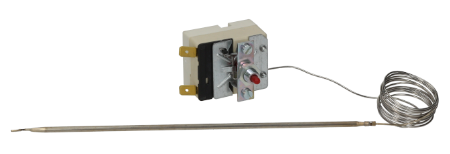 Safety thermostat switch-off temp. 340°C 1-pole 1NC 16A probe ø 3,1mm probe L 201mm