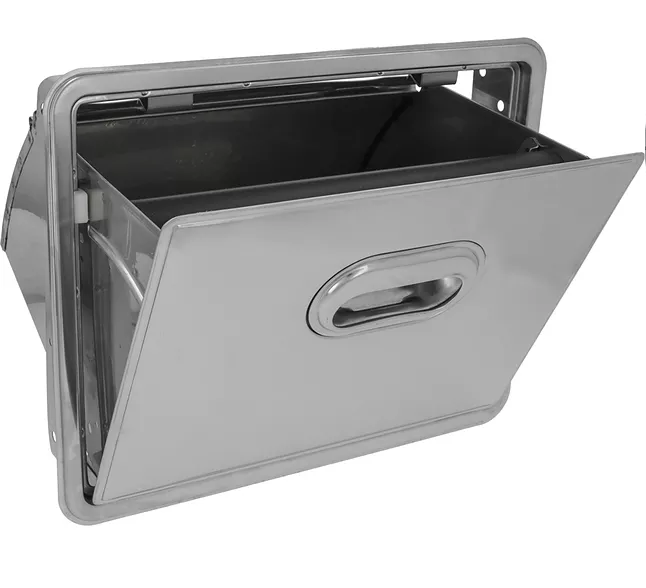 Inox billenő zaccfiók 345 x 278 mm