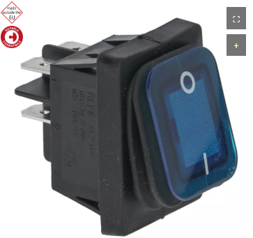Kétállású kapcsoló kék 16A 250V