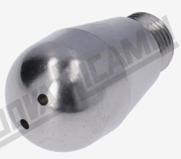 Inox gőzcsővég 2 lyuk 